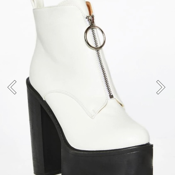 NWOT Lamoda Pure Freestyle Platform Boots White size 40/9 - Picture 3 of 14